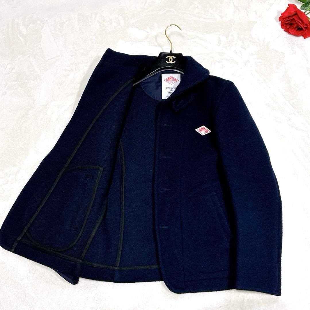 ほぼ未使用✨　danton ピーコート　ウール　ネイビー　38