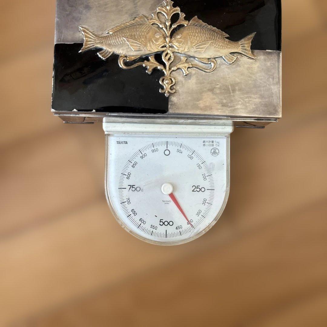 純銀 小物入 銀製呂本刻印有 総重量約410g銀無垢 銀製品 ボンボニエール