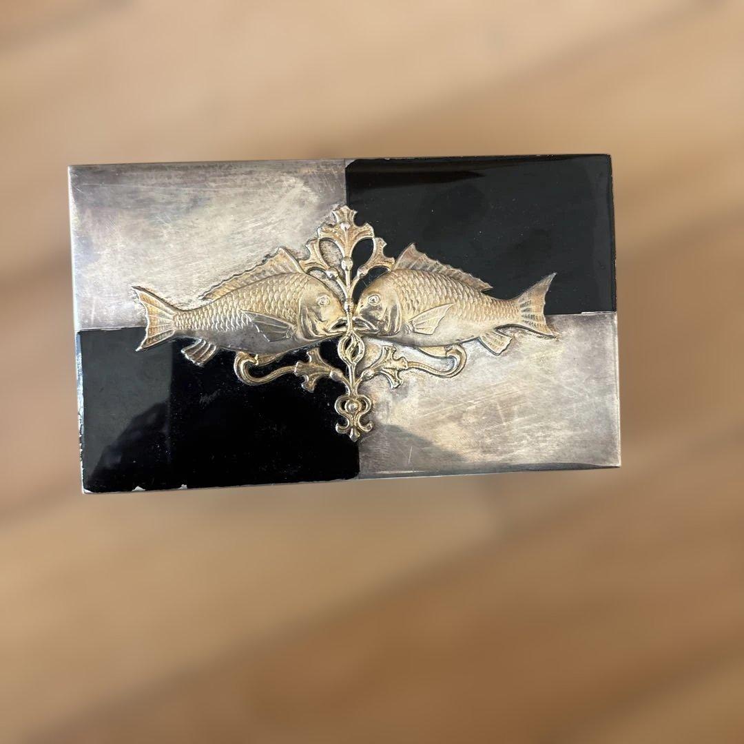 純銀 小物入 銀製呂本刻印有 総重量約410g銀無垢 銀製品 ボンボニエール