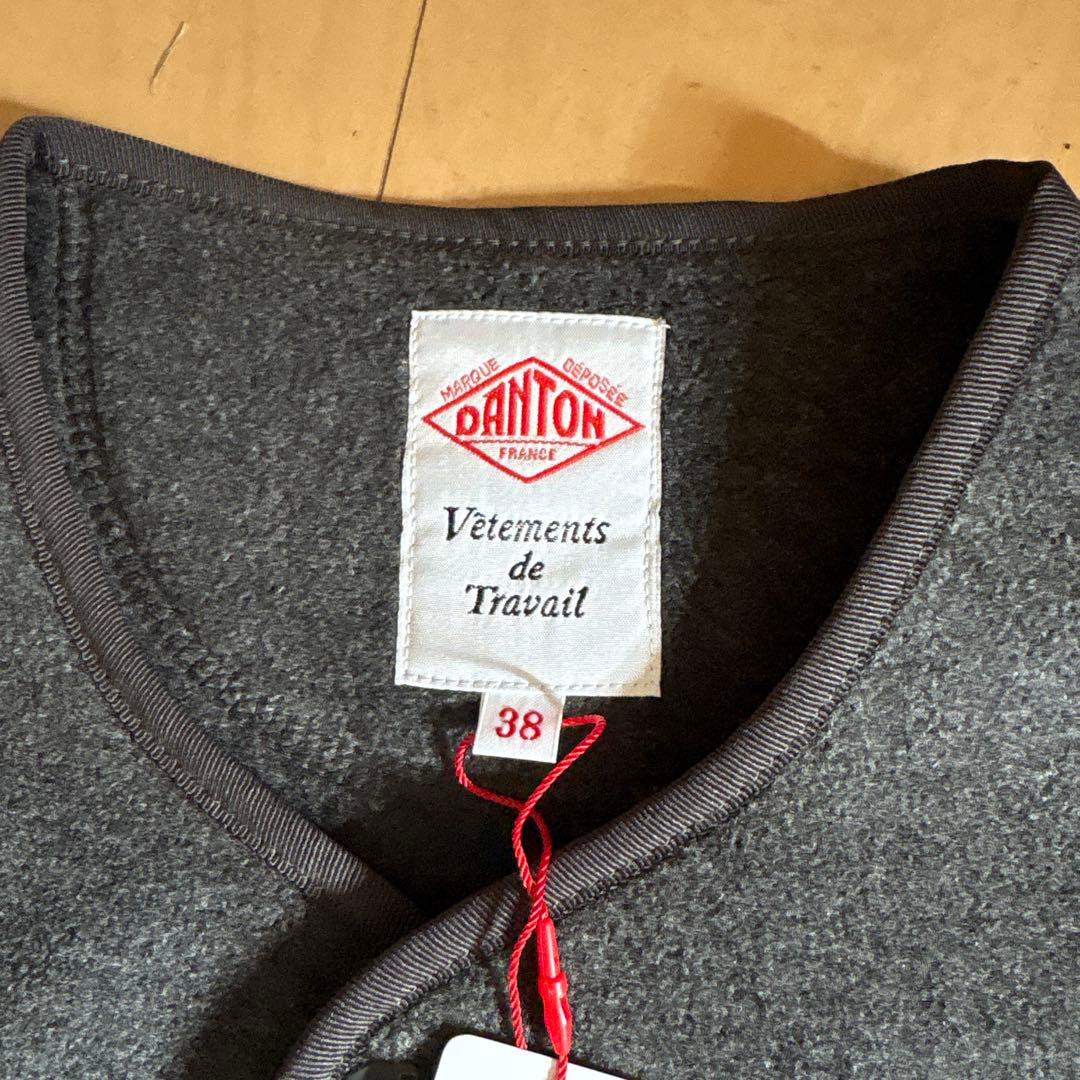 新品 DANTON ダントン フリース カラーレス　ベスト 38 ゆったり