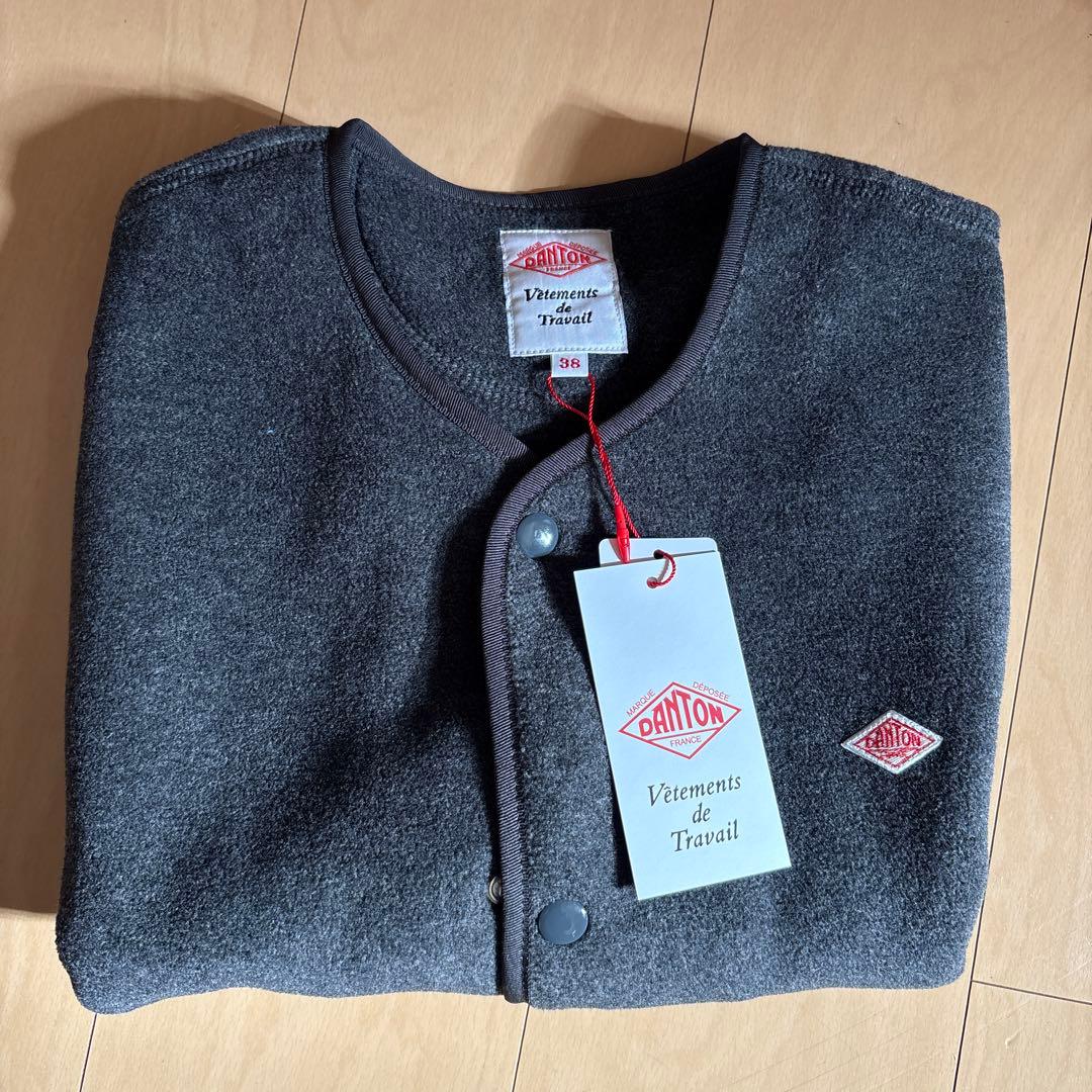 新品 DANTON ダントン フリース カラーレス　ベスト 38 ゆったり