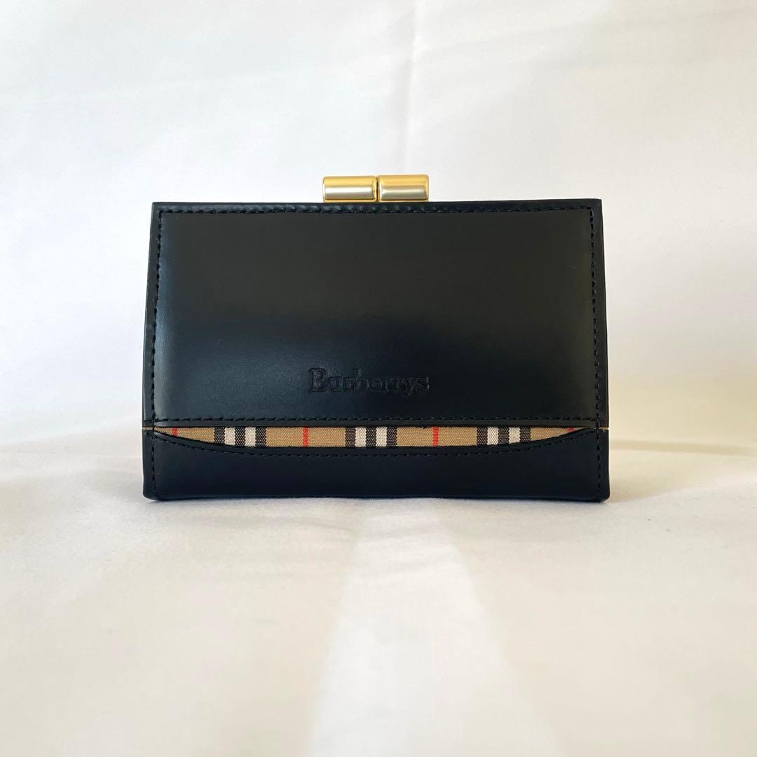 極美品✨Burberrys ヴィンテージ がま口 ケース 箱付き 希少