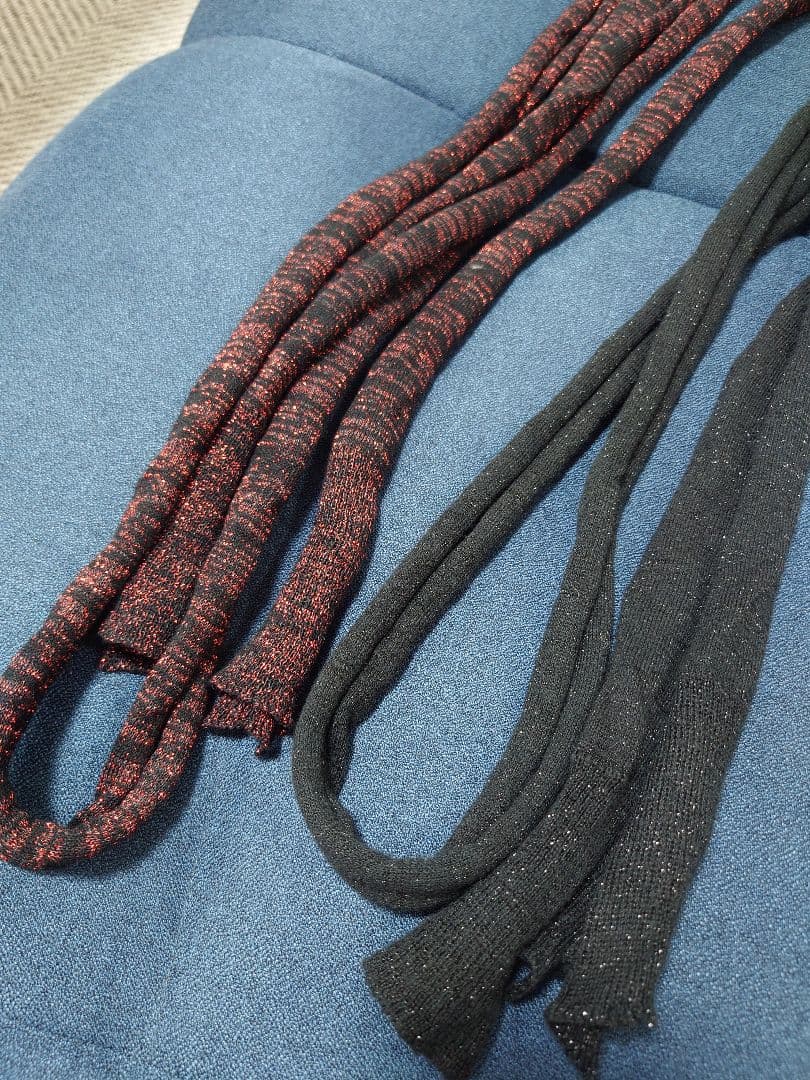 ナンバーナイン ラメニットストール 2本セット コットンカシミア ガンズ期 06