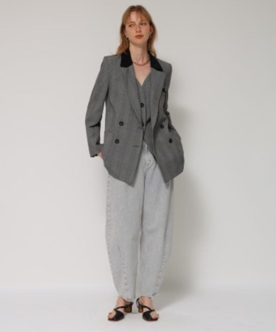 値下げ【未使用】CADUNE バイカラージャケット　2024