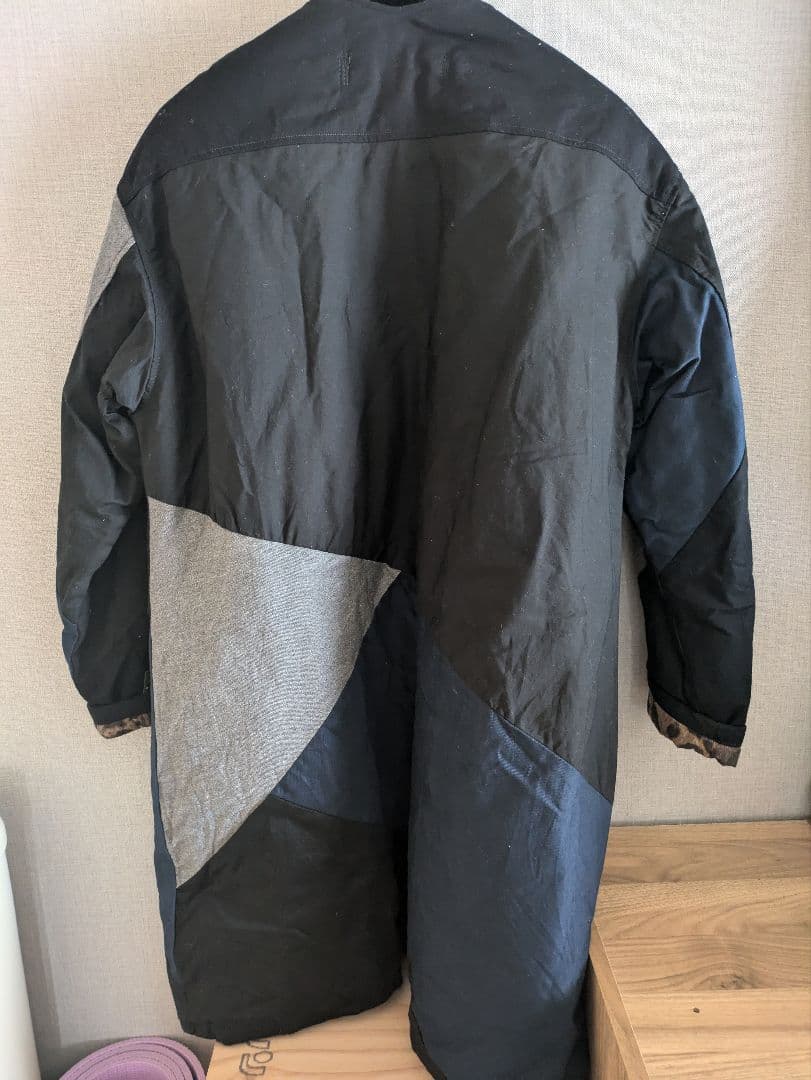 johnbull ノーカラーコート　パッチワーク