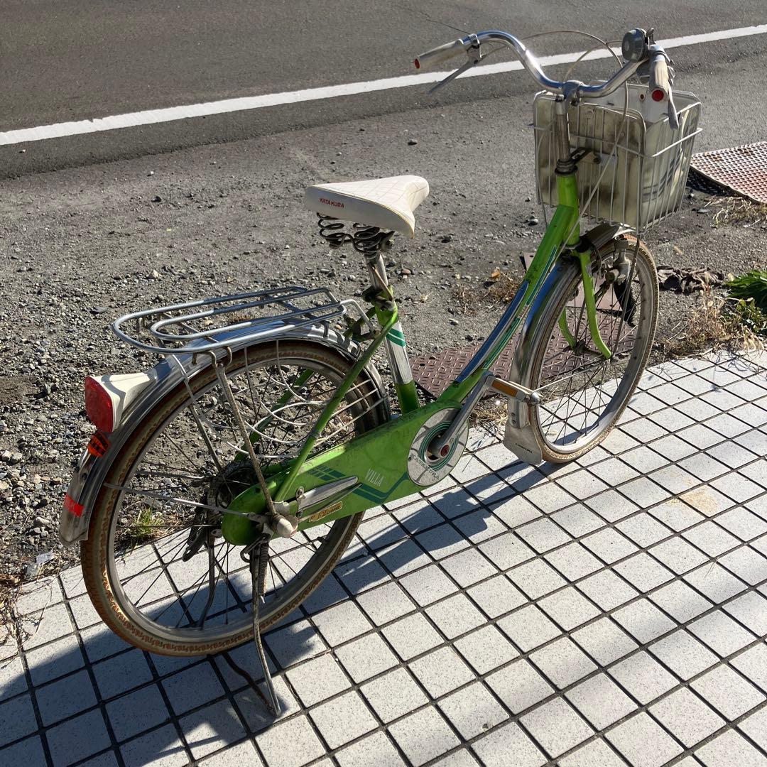 昭和レトロ ビンテージ タカクラ VILLA 自転車 ママチャリ 当時物グリーン