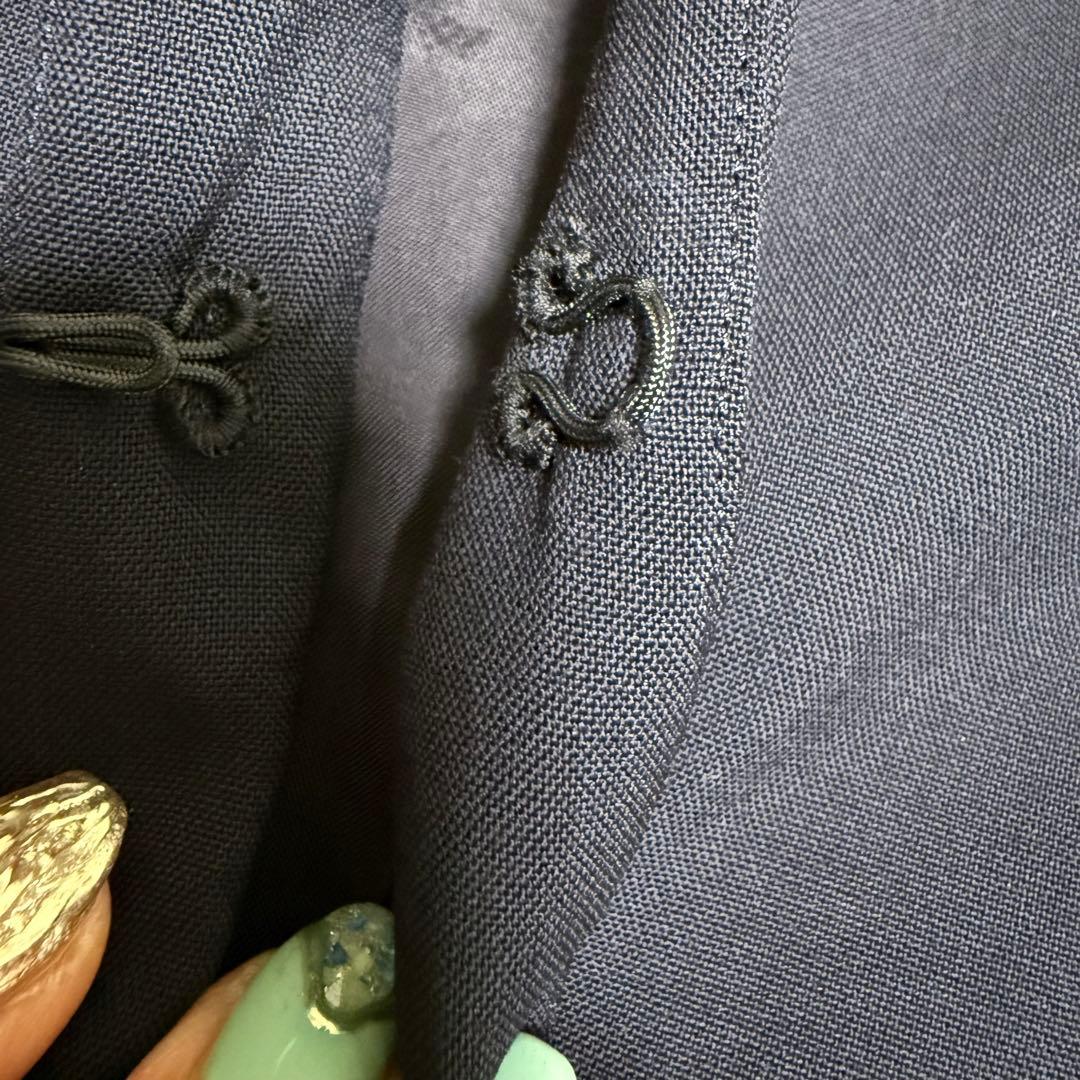 YOKOCHAN ヨーコチャン　ネイビー ノーカラージャケット 36