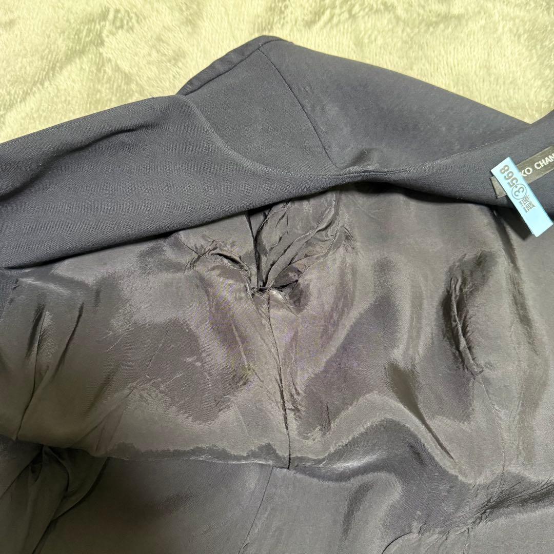 YOKOCHAN ヨーコチャン　ネイビー ノーカラージャケット 36