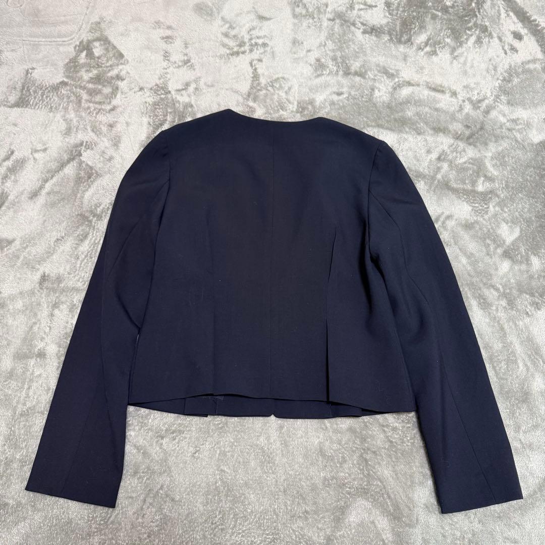 YOKOCHAN ヨーコチャン　ネイビー ノーカラージャケット 36