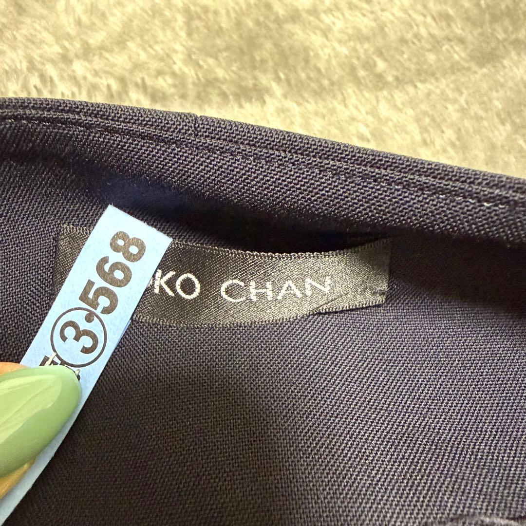 YOKOCHAN ヨーコチャン　ネイビー ノーカラージャケット 36