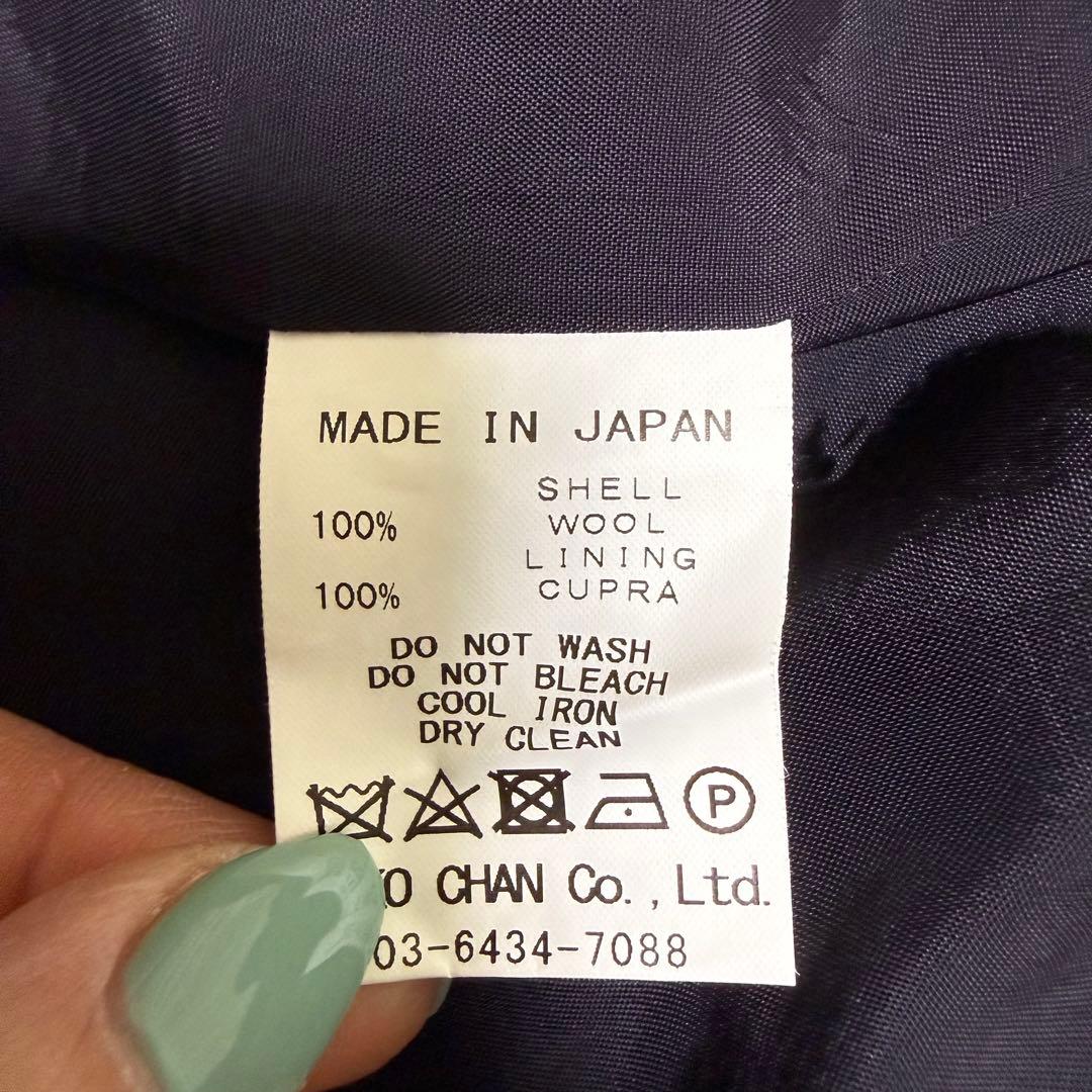 YOKOCHAN ヨーコチャン　ネイビー ノーカラージャケット 36