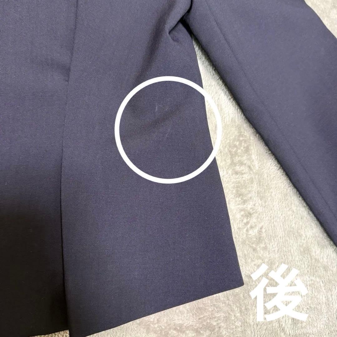 YOKOCHAN ヨーコチャン　ネイビー ノーカラージャケット 36