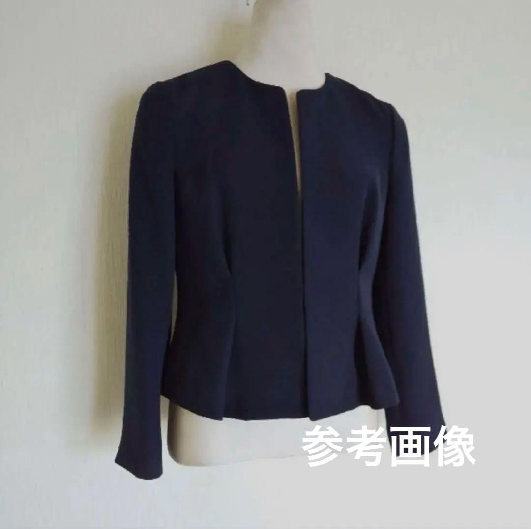 YOKOCHAN ヨーコチャン　ネイビー ノーカラージャケット 36