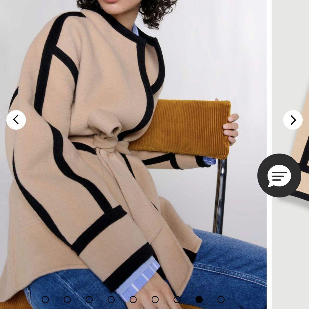 maje ツートーンバイカラー ノーカラージャケット 定価$685　サイズ36