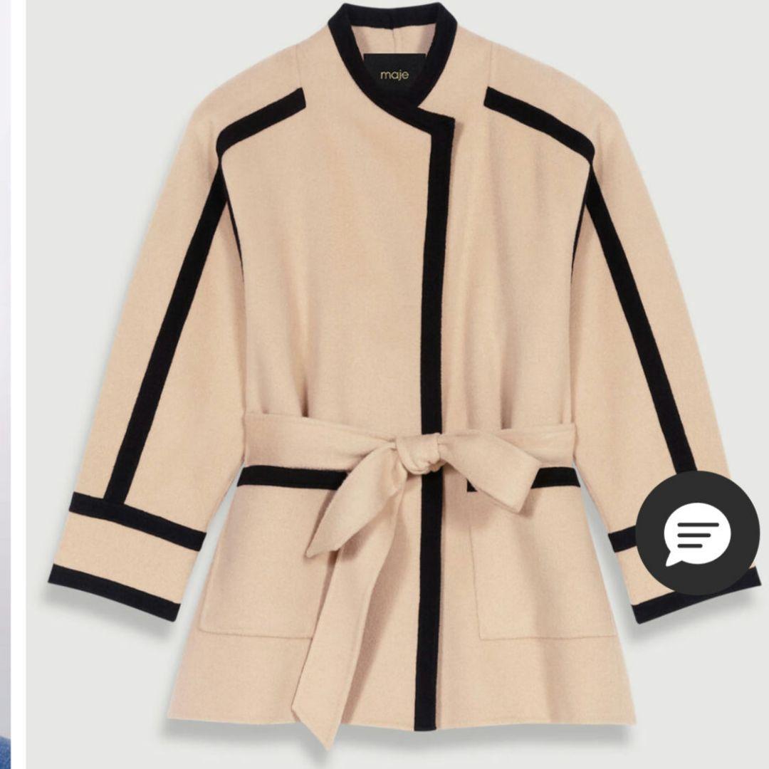 maje ツートーンバイカラー ノーカラージャケット 定価$685　サイズ36