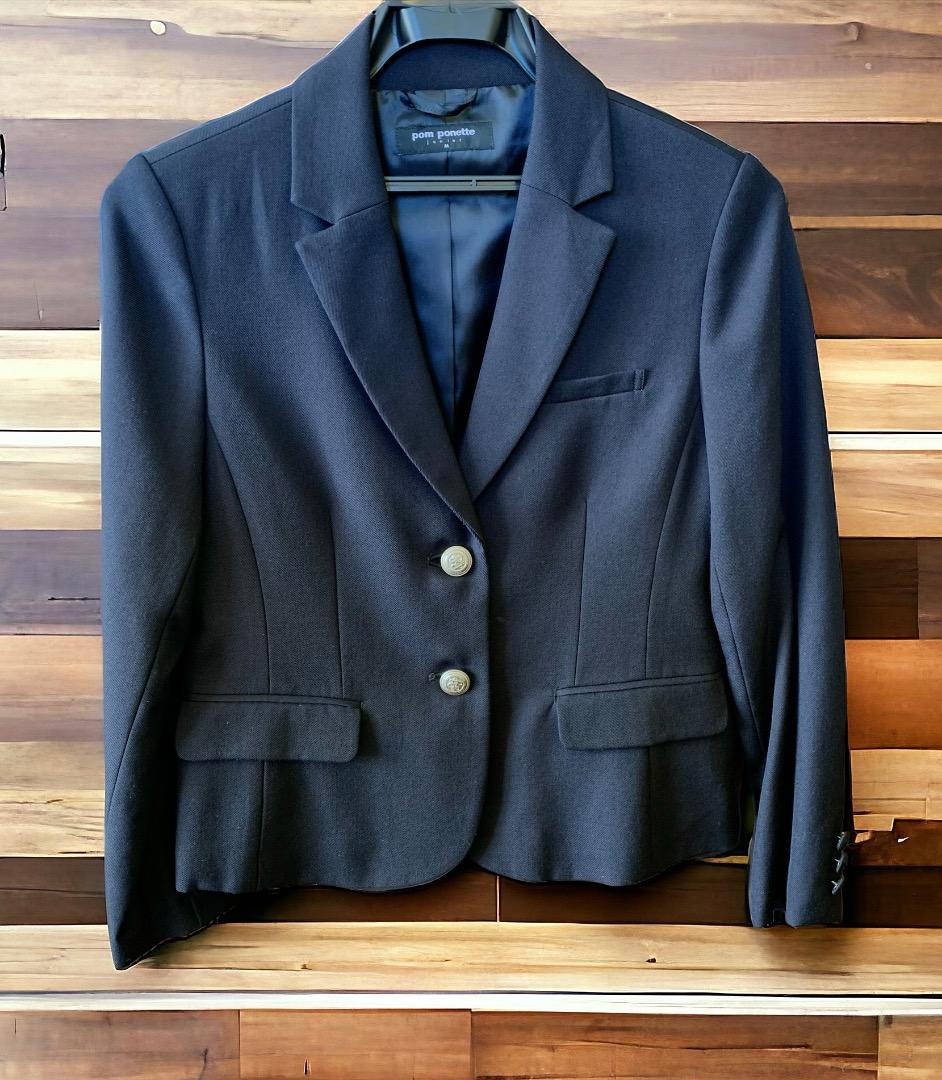 150cm。卒業式、ポンポネット　フォーマルスーツセット、シャツ、ネクタイ付き