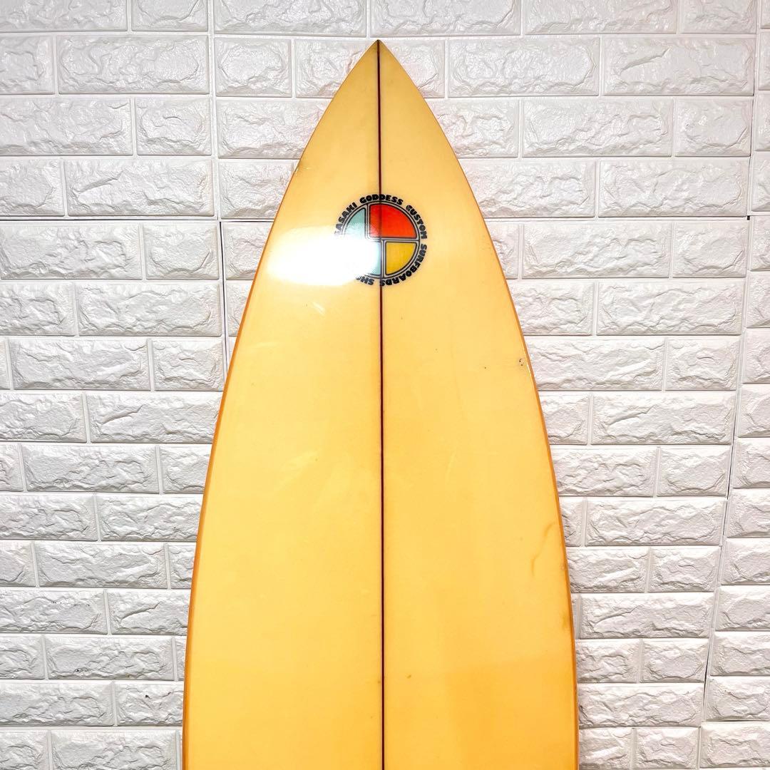希少　godeess ショートボード　シングルフィン　5’10ft レトロ