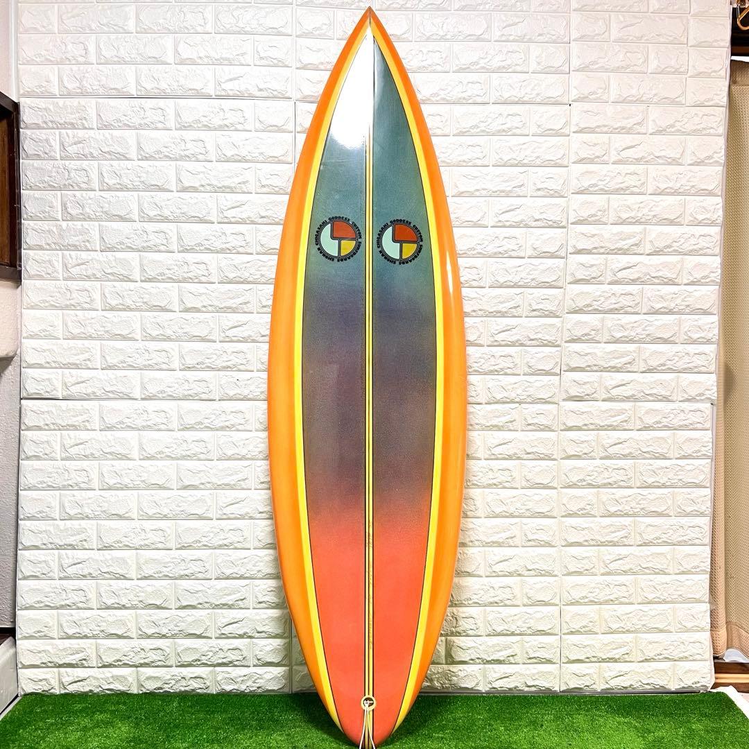 希少　godeess ショートボード　シングルフィン　5’10ft レトロ