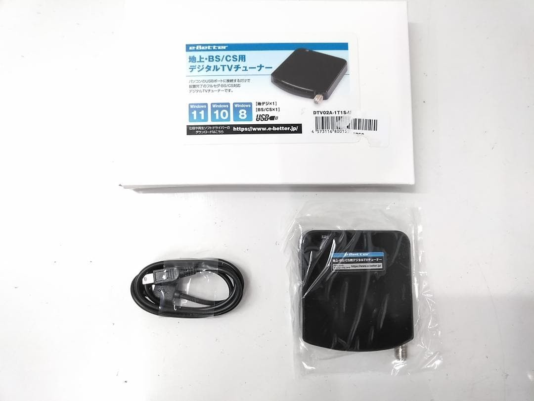 未使用 e-Better DTV02A-1T1S-U デジタルTVチューナー◆