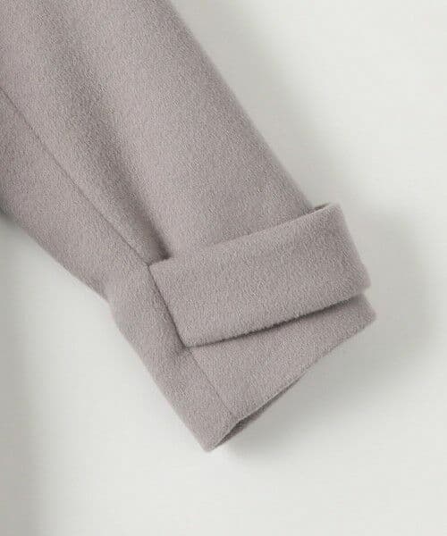 green label relaxingアンゴラビーバースリットノーカラーコート