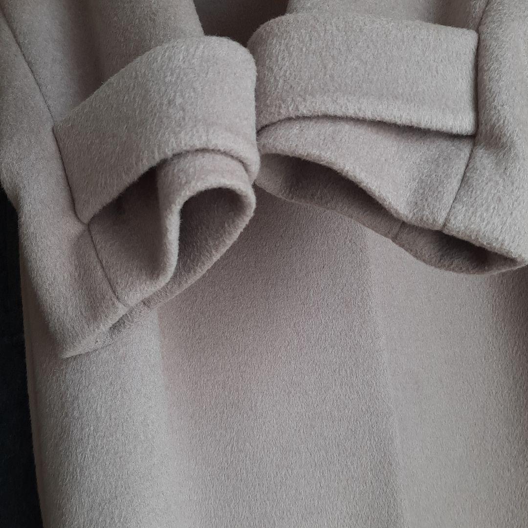 green label relaxingアンゴラビーバースリットノーカラーコート