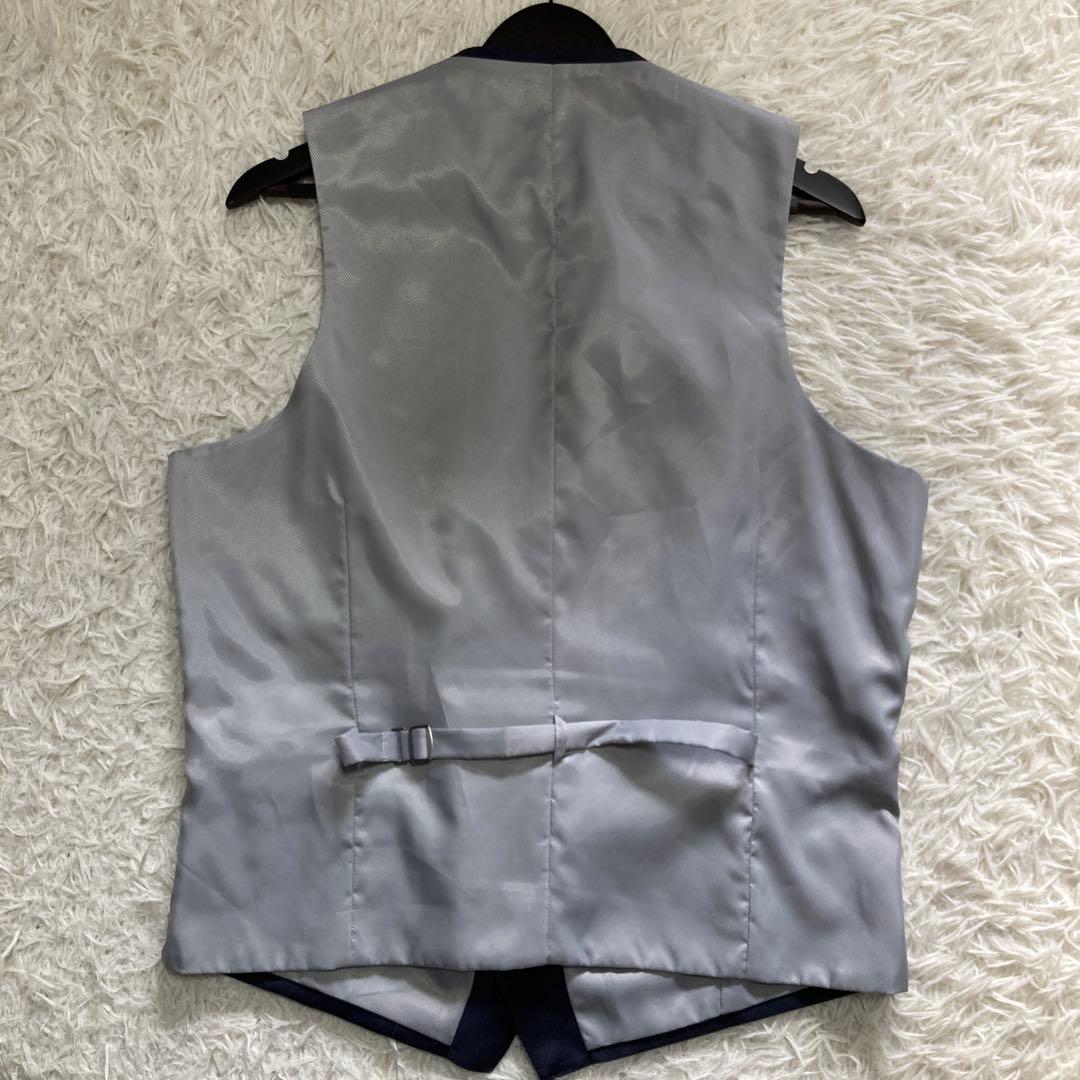 銀座グローバルスタイル セットアップ スーツ L 3ピース ネイビー ビジネス