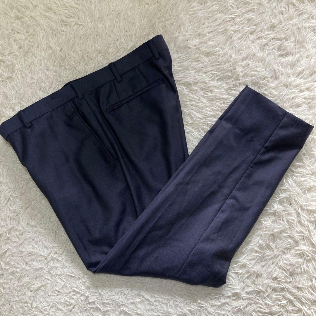 銀座グローバルスタイル セットアップ スーツ L 3ピース ネイビー ビジネス