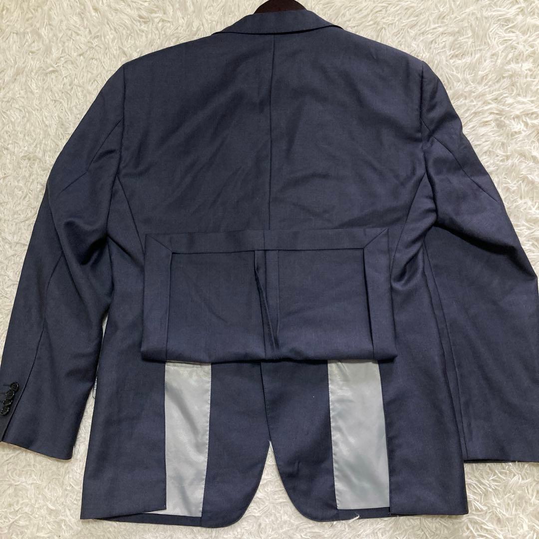 銀座グローバルスタイル セットアップ スーツ L 3ピース ネイビー ビジネス