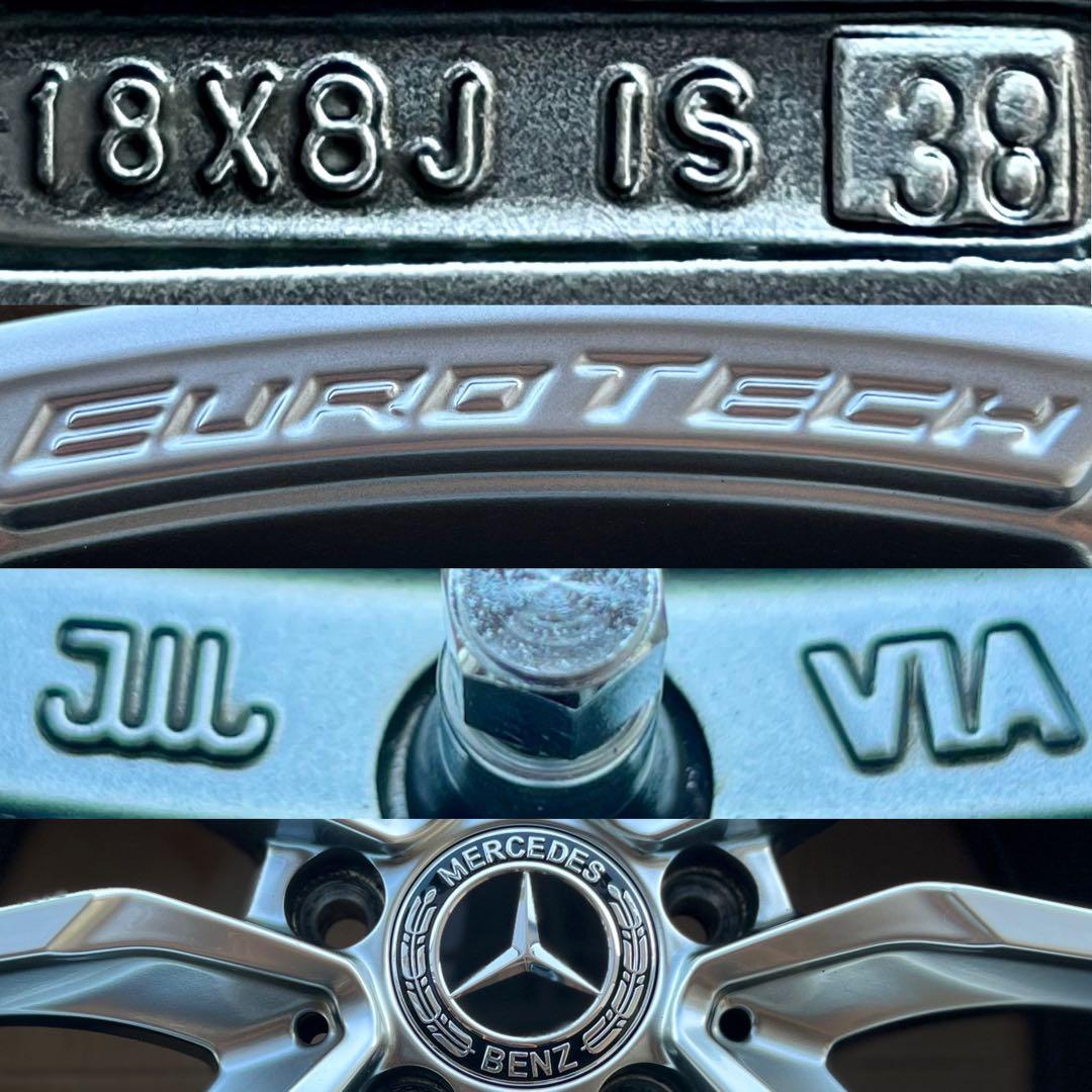 アオ◆美品◆ ベンツ GLC X253 ユーロテック18インチ4本セット