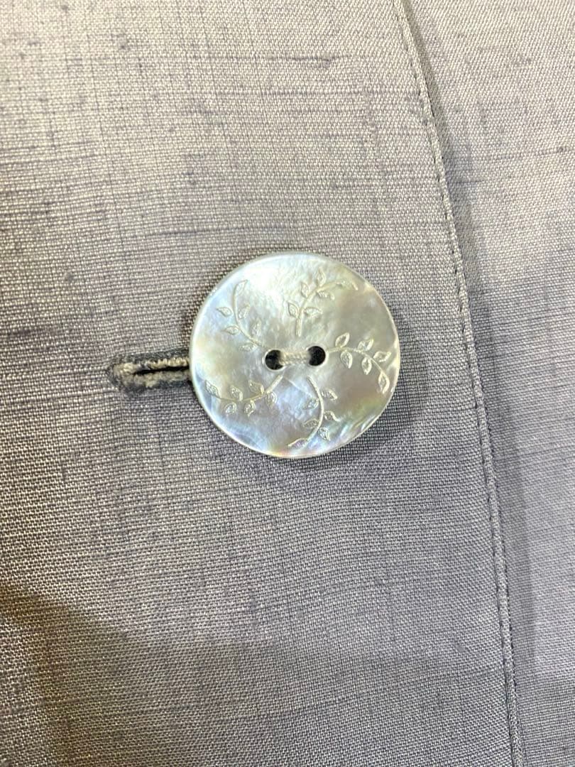 正絹紬 訪問着 白大島紬 リバーシブル コート