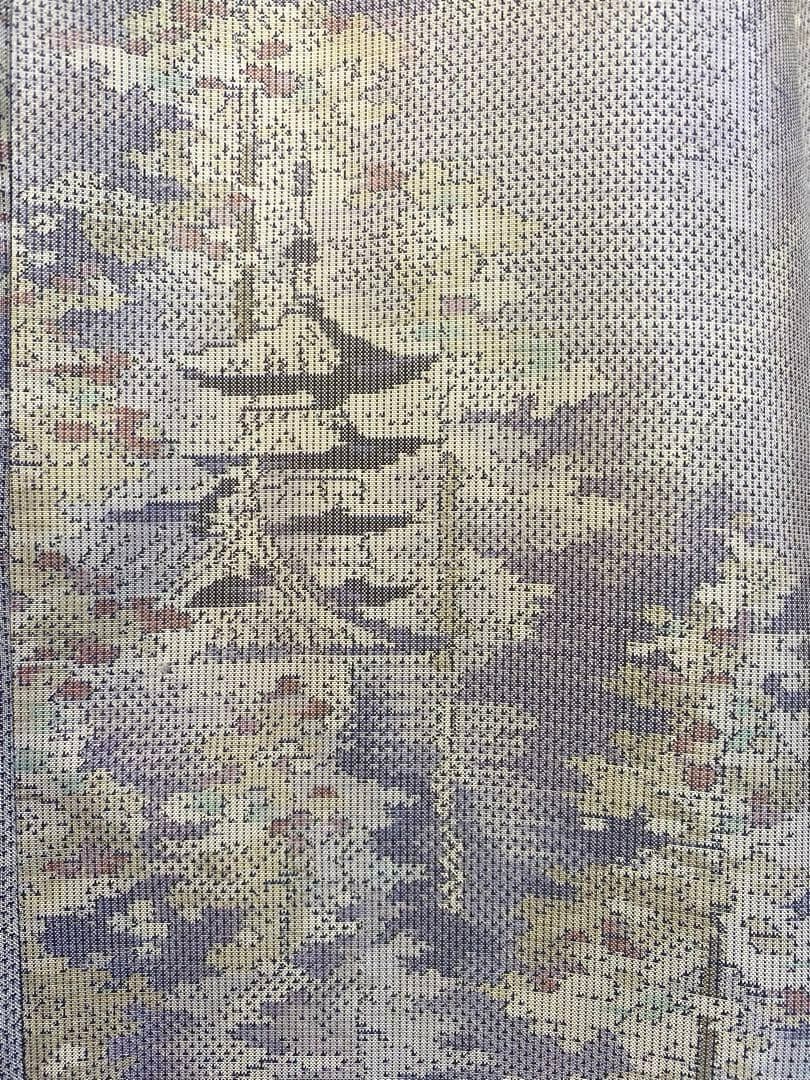 正絹紬 訪問着 白大島紬 リバーシブル コート