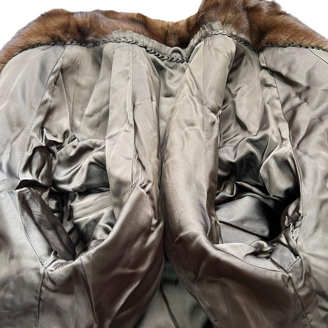 専用 総丈80cm デミバフミンク リアルファーコート 毛皮 なめし柔らか