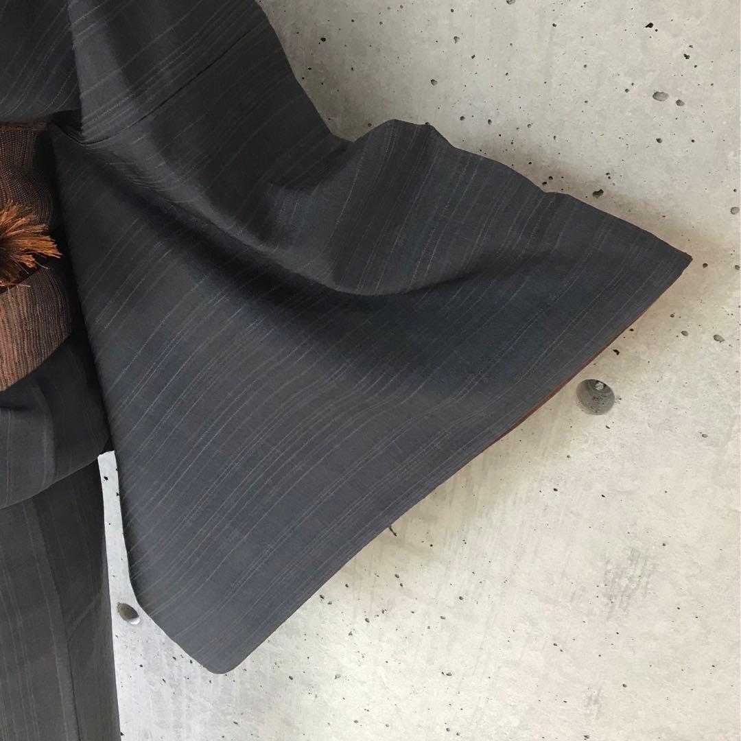 さが美【つづら屋平助】正絹　上質なた紬の訪問着　雪輪に松梅銀杏紅葉など　ガード