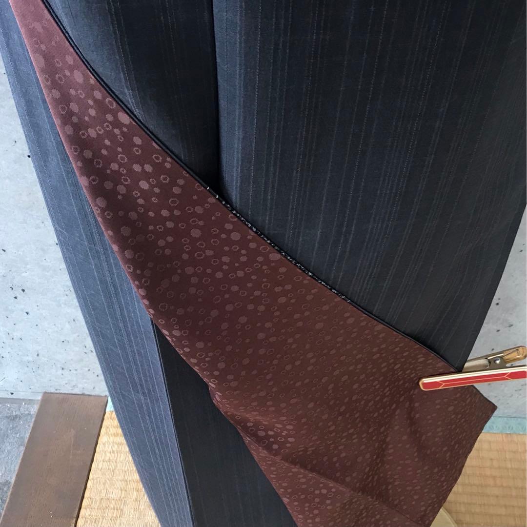 さが美【つづら屋平助】正絹　上質なた紬の訪問着　雪輪に松梅銀杏紅葉など　ガード