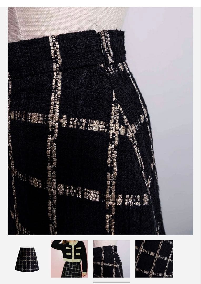 シェリエ sheller llic tweed culottes S