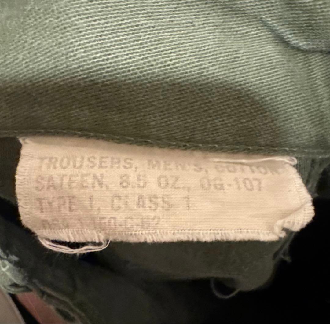 60s初期型 サイドアジャスター付　us army og107 ベイカーパンツ