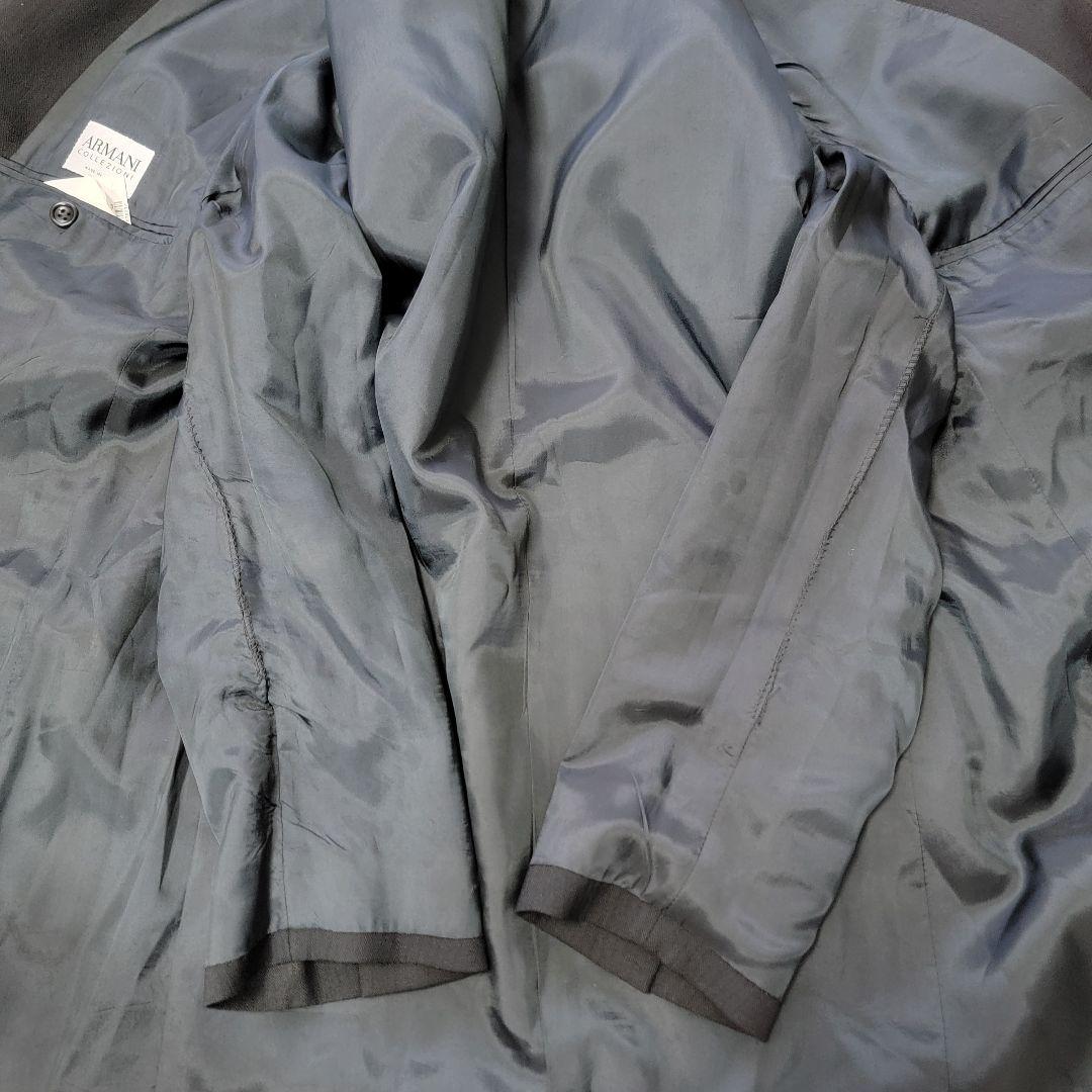 ​最高級 伊製 アルマーニコレッツォーニ セットアップ スーツ 黒 52 XL