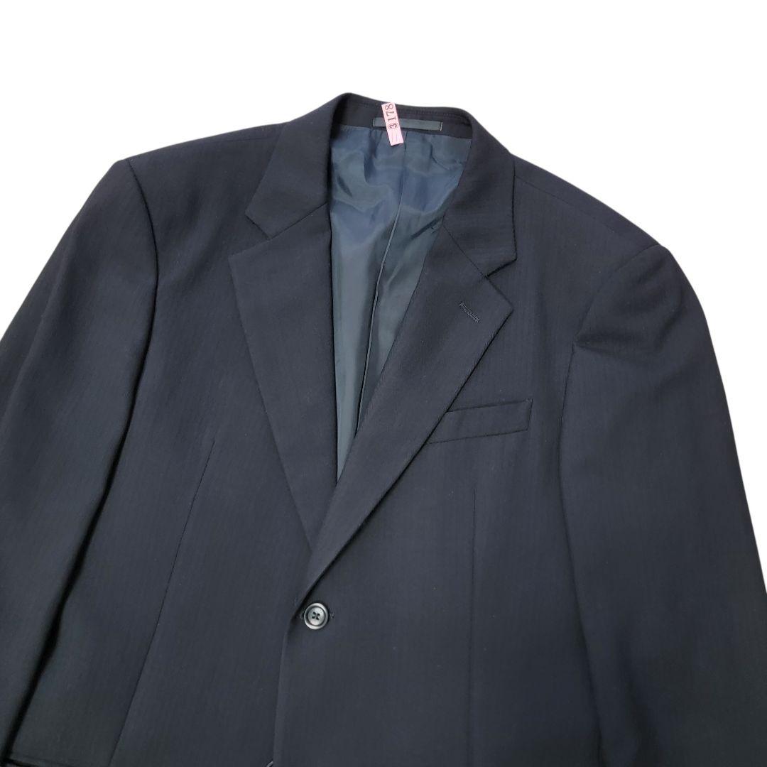 ​最高級 伊製 アルマーニコレッツォーニ セットアップ スーツ 黒 52 XL