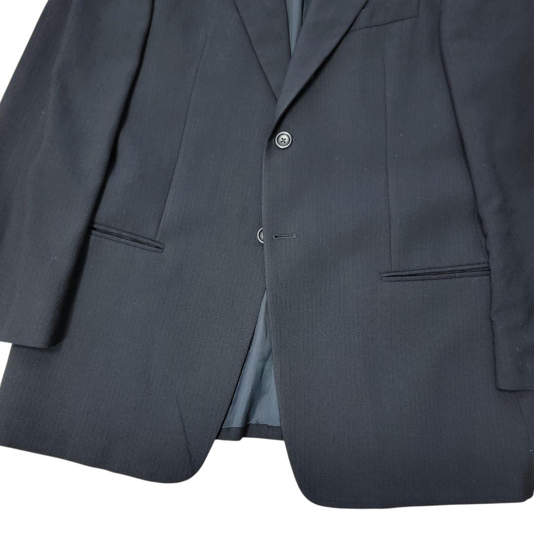 ​最高級 伊製 アルマーニコレッツォーニ セットアップ スーツ 黒 52 XL