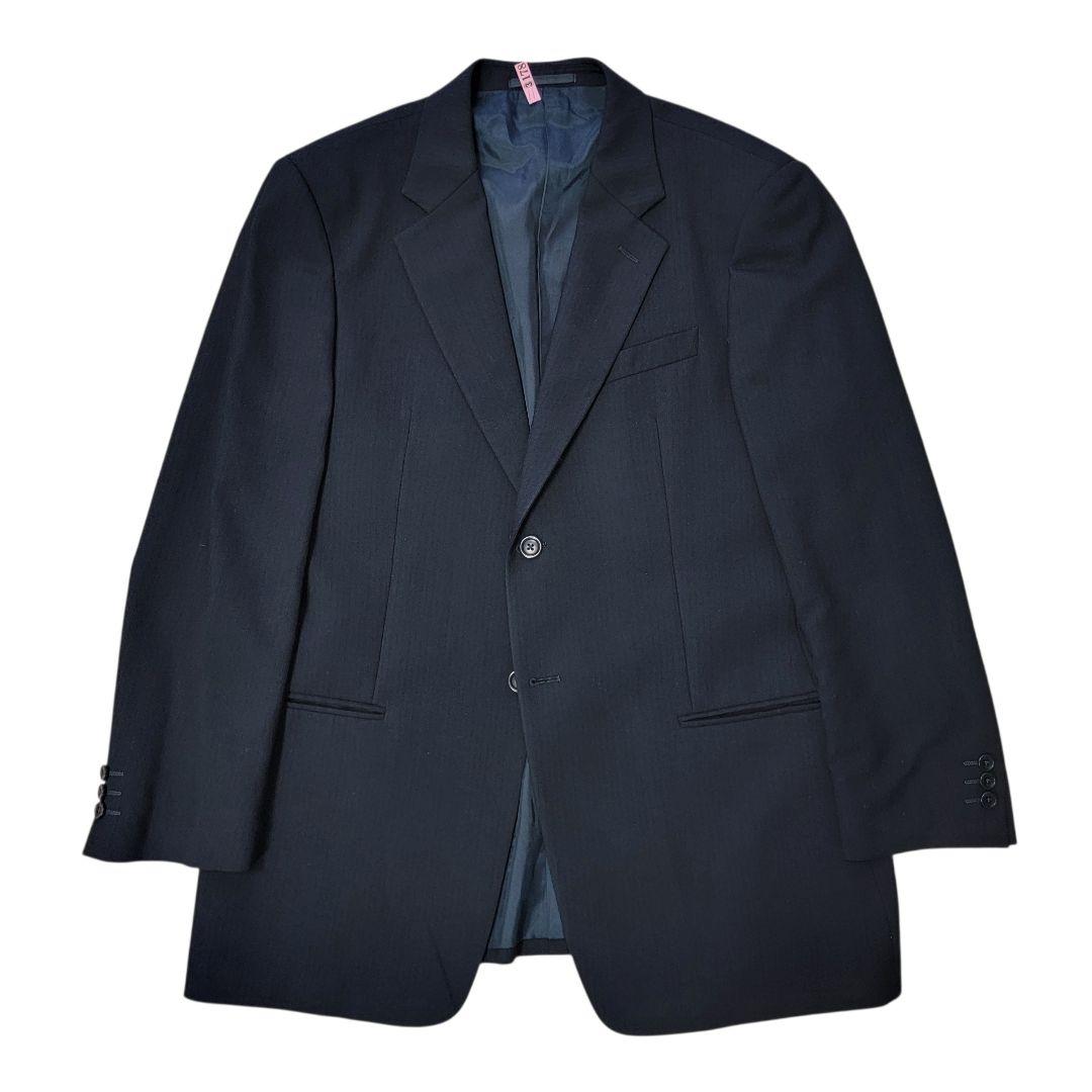 ​最高級 伊製 アルマーニコレッツォーニ セットアップ スーツ 黒 52 XL