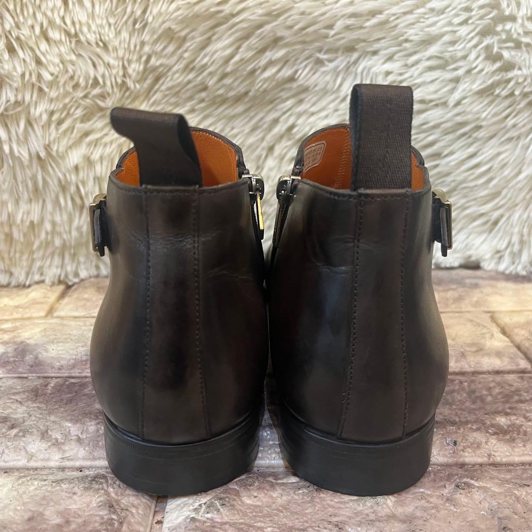 極美品　サントーニ　サイドジップ　ショートアンクル　ブーツ　24.5cm