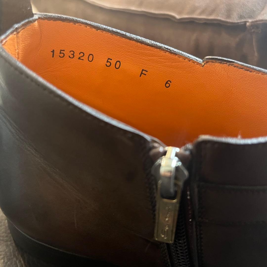 極美品　サントーニ　サイドジップ　ショートアンクル　ブーツ　24.5cm