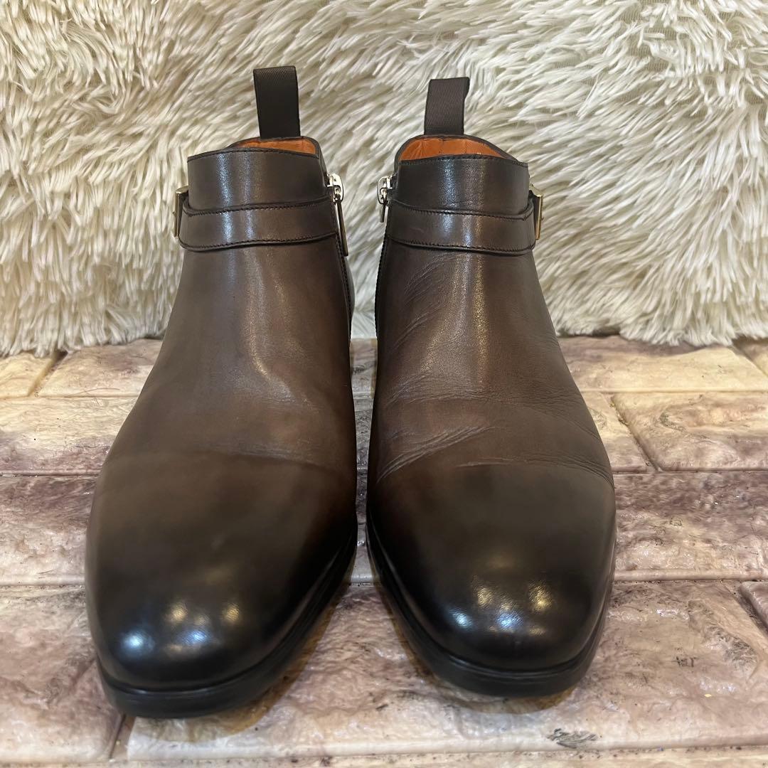 極美品　サントーニ　サイドジップ　ショートアンクル　ブーツ　24.5cm