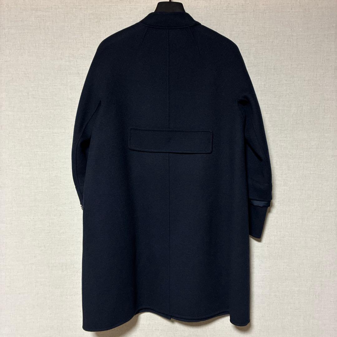 s MAXMARA ネイビー　一枚仕立て　2wayコート　取り外し可能　ビジュー