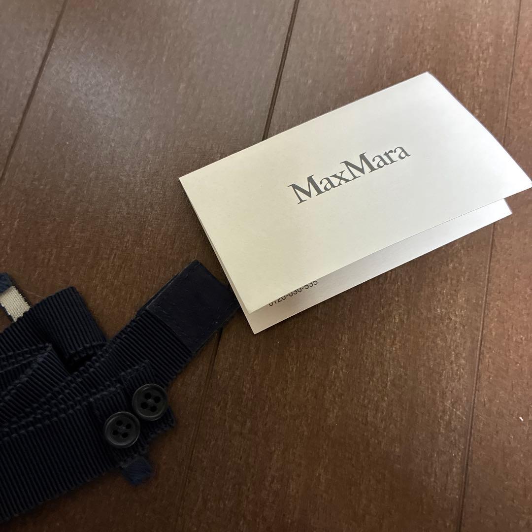 s MAXMARA ネイビー　一枚仕立て　2wayコート　取り外し可能　ビジュー