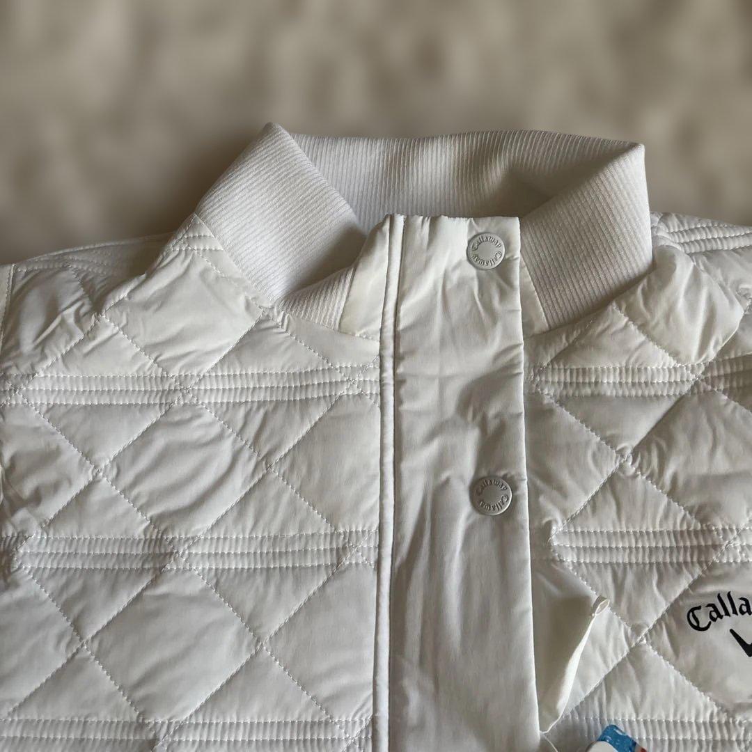 新品　キャロウェイ　中綿入りロングベスト　白　サイズLL 送料込み