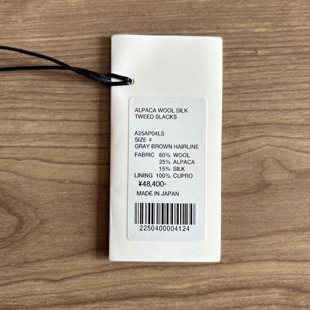 パンツ AURALEE ALPACA WOOL SILK TWEED SLACKS 4