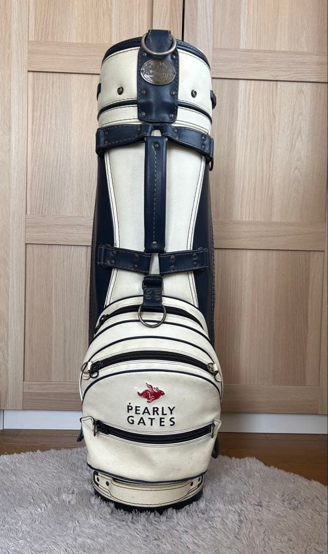 PEARLY GATES キャディバッグ ホワイト/ネイビー