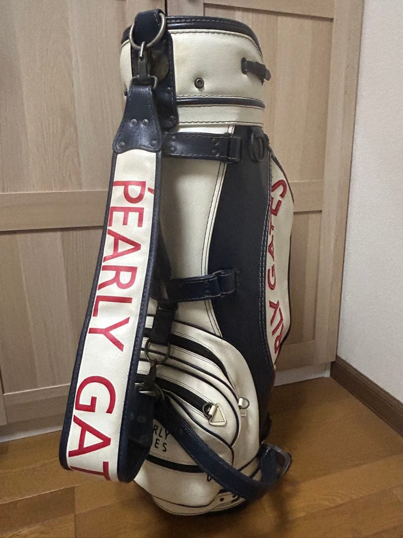 PEARLY GATES キャディバッグ ホワイト/ネイビー