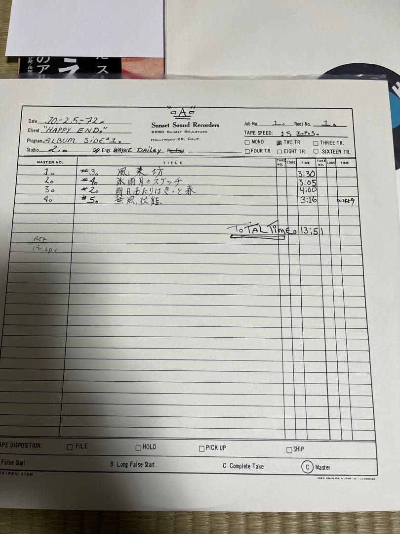 はっぴいえんど　180g重量盤　LPレコード 2タイトルセット　和モノ　大滝詠一